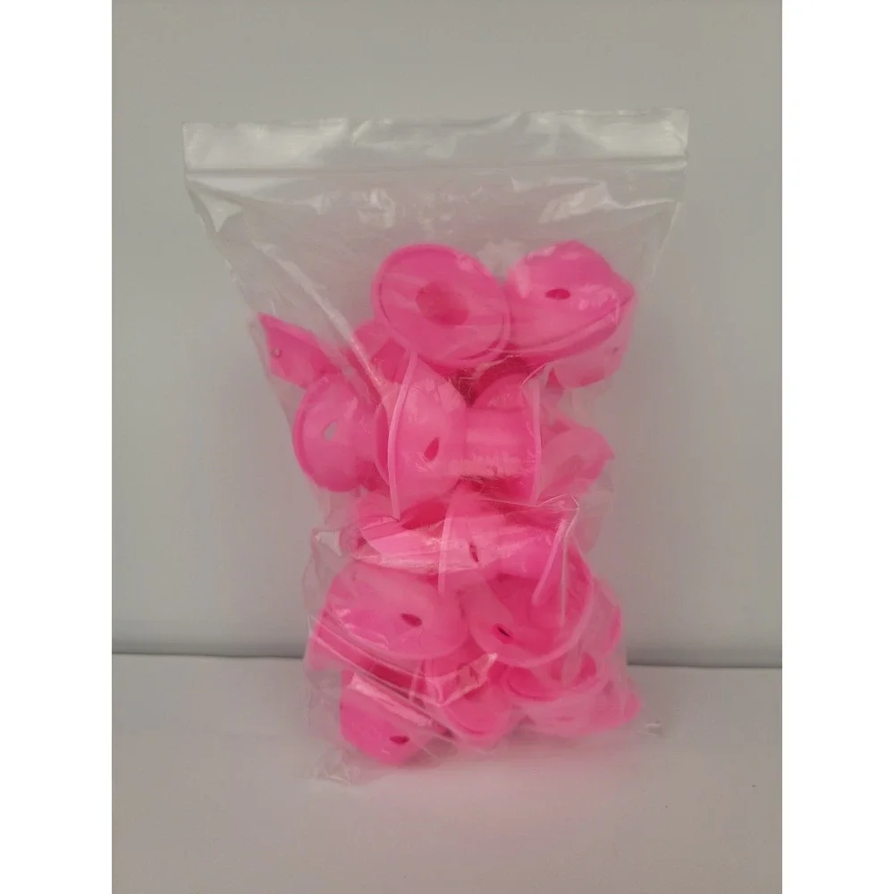 Pink Silicone Heatless Hair Curlers Mushroom Soft Rollers Bulk Set DIY Styling
